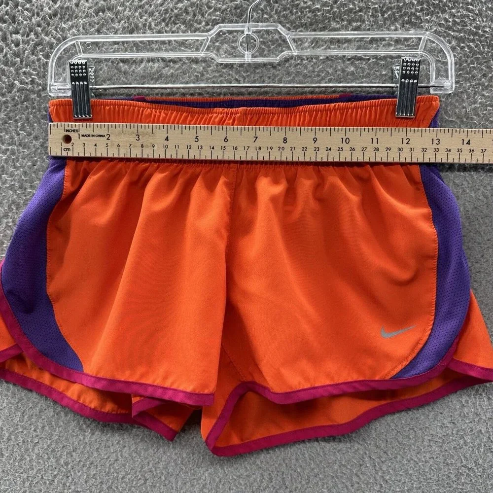 Nike‎ Dri-Fit Shorts Women's Small Orange & Purple Running Shorts Size S